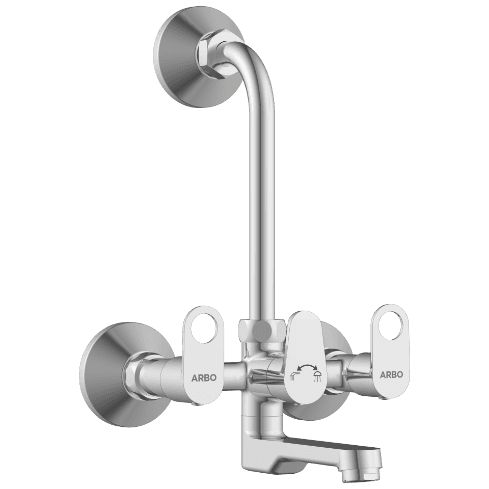 NE-1620 Wall Mixer 2 In 1 With Connecting Legs With Wall Flange view 2