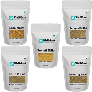 SiriMart Siridhanya Unpolished and Organic Millet 850gm Each | Pack of 5 | Healthy weight management food