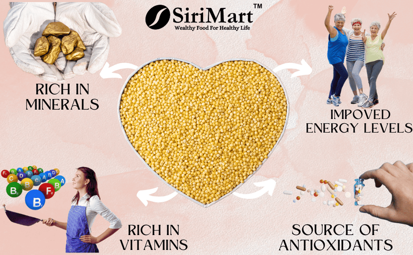 SiriMart Siridhanya Unpolished and Organic Millet 850gm Each | Pack of 5 | Healthy weight management food view 2