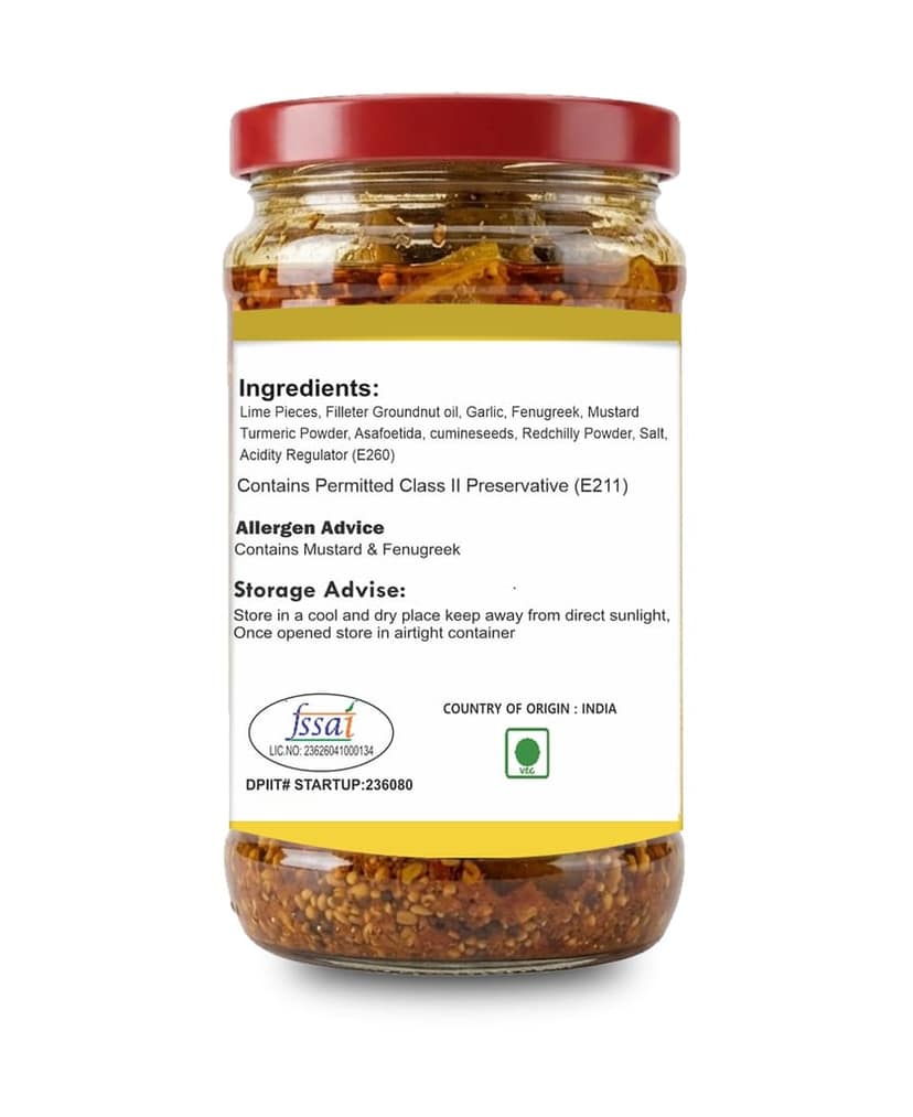 Lime Pickle (Nimbu Achar) � Tangy & Spicy Indian Pickle Made with Authentic Spices | Traditional Recipe | 100% Vegetarian | Hygienically Packed view 2