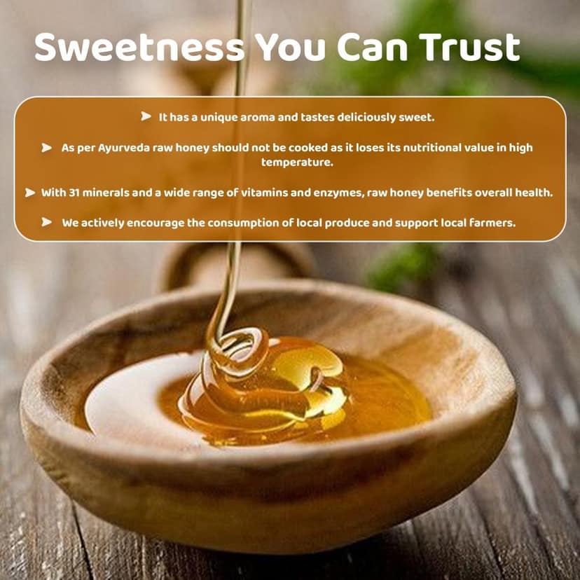 Natural Raw Honey | Unprocessed | Filtered | Healthy Sweetener | 350g view 2