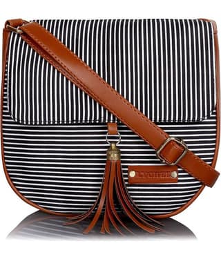 SAKWOODS Sling Bag Canvas Set of 1 ( Black )