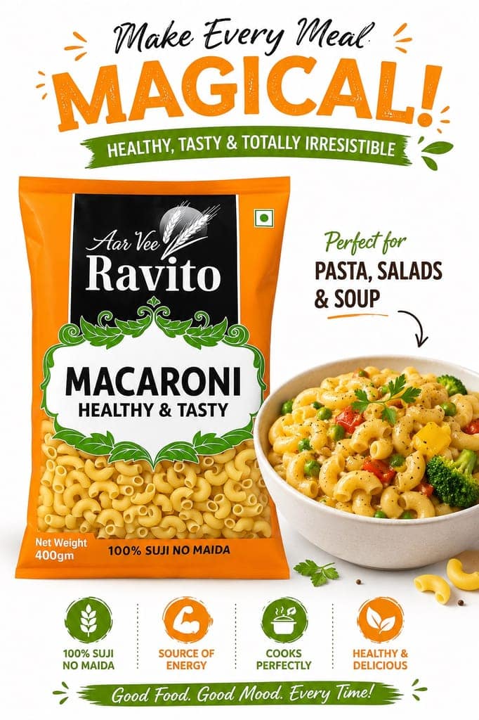 Aarvee Ravito Macaroni 400g, Tasty & Healthy view 2