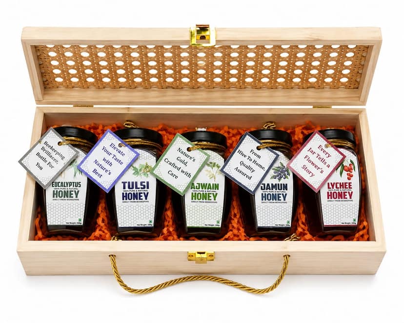 Gift Pack Honey Combo ( 5 types of Honey ) 250gm Each view 2
