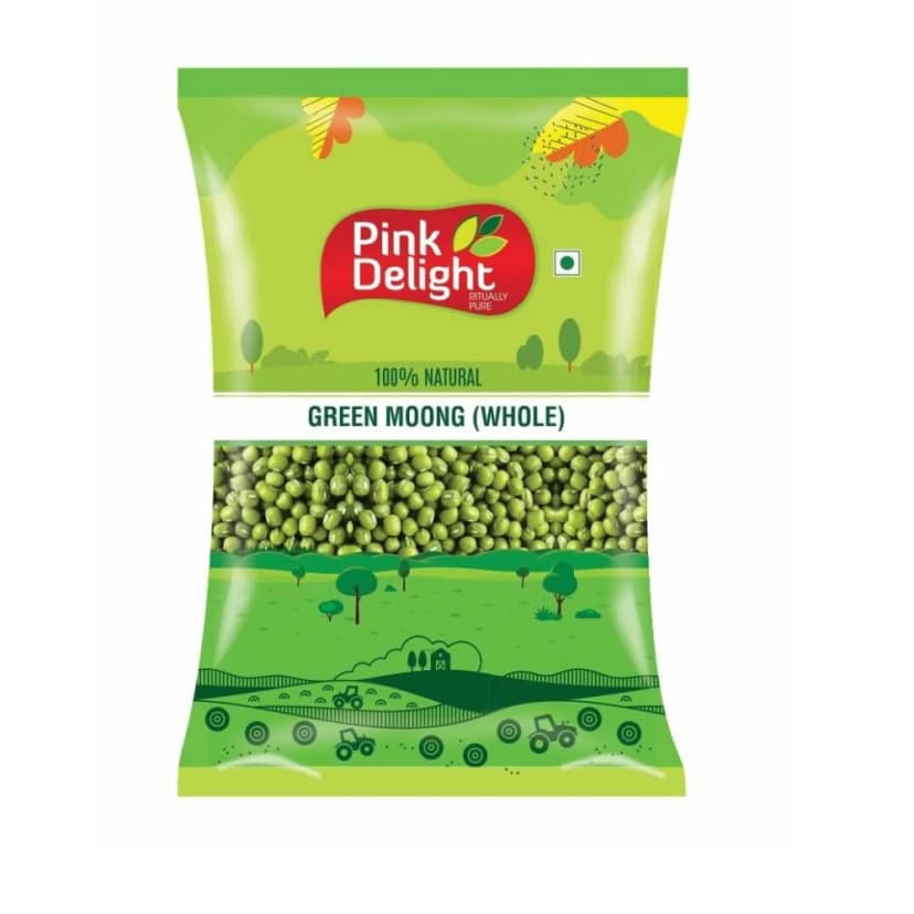 Pink Delight Premium Moong Whole Dry and Unpolished 1 kg