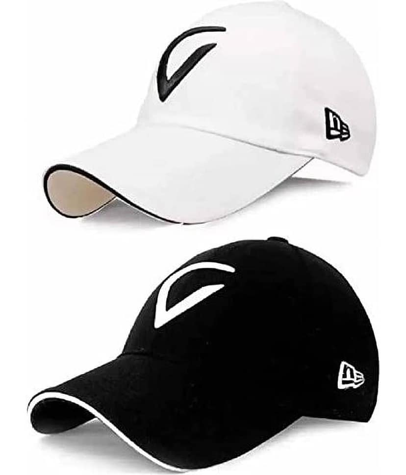 Babji Pack of 2 Cotton Men's Cap ( Black )