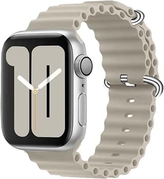 Exelent Flexible Silicone Ocean Sport Bands Compatible With Watch For Men Women Gray 42 MM 44 MM 45 MM 49 MM