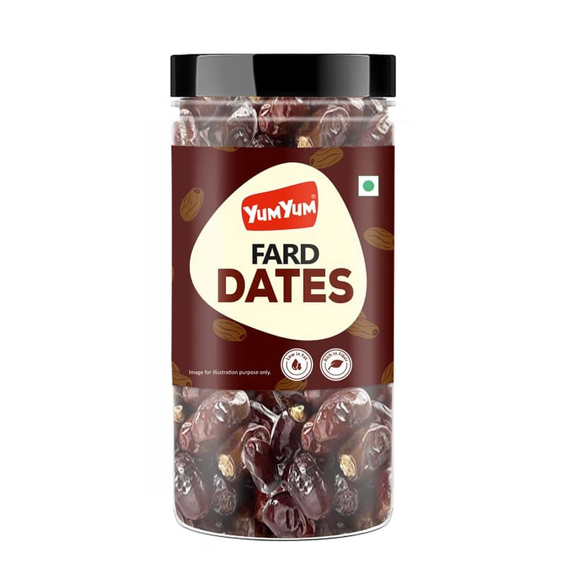 YUM YUM Black Dates 400gm Soft And Chewy Texture Khajur Khajoor - Dates - 400g