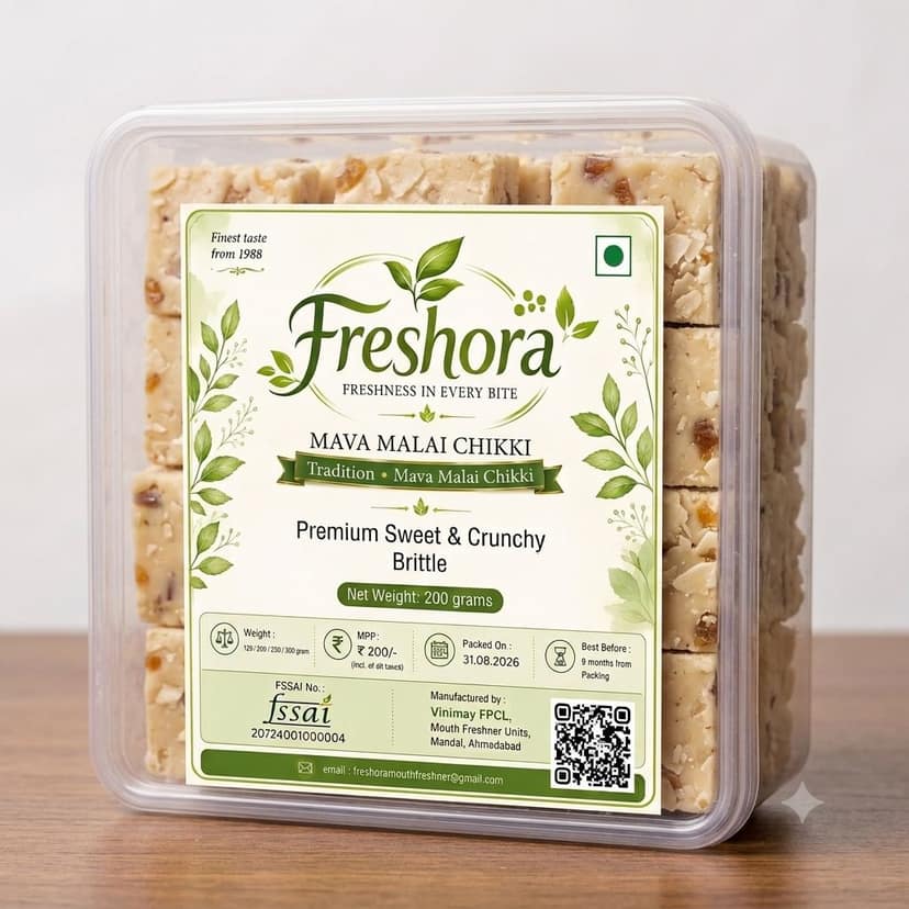 Freshora Premium Mava Peanut Chikki - 200 gram