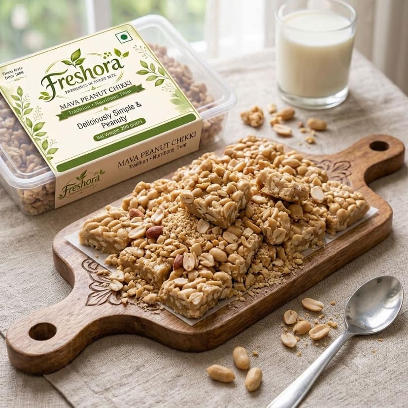 Freshora Premium Mava Peanut Chikki - 200 gram view 2