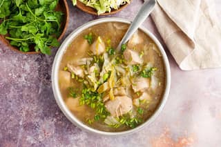Chicken lemon coriander soup