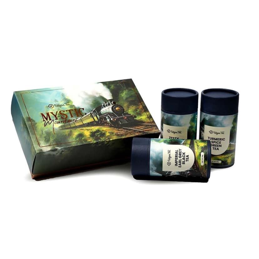Udyan Tea MYSTIC MOUNTAINS - Exquisite Loose Leaf Green Teas for an Indulgent Journey of Taste & Tranquility - Perfect Tea Gift Set view 2