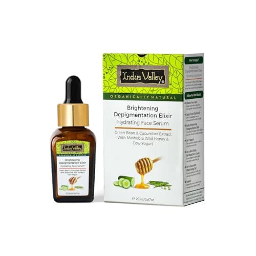 INDUS VALLEY Brightening Depigmentation Elixir Hydrating Face Serum with Cow Yogurt, Mashobra Wild Honey & Greenbean Extract Reduces Pigmentation, Dark Spots & Dullness - 20ml INDUS VALLEY Brightening Depigmentation Elixir Hydrating Face Serum with Cow Y view 2