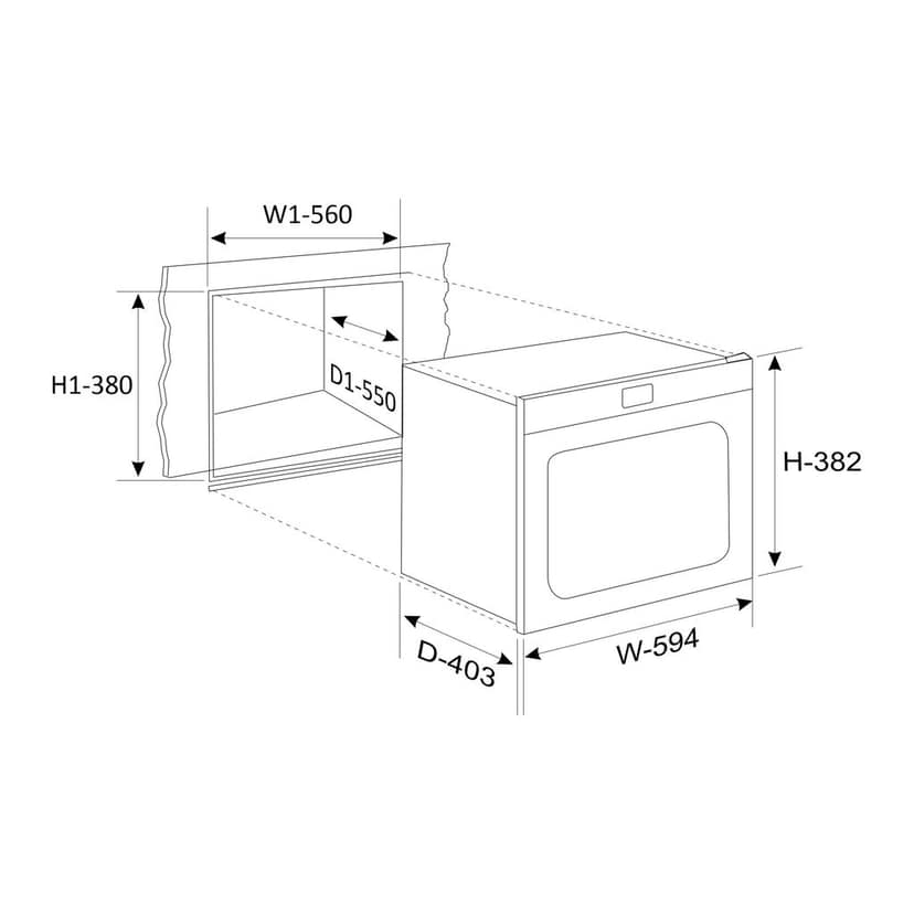 Built-In-Microwave with Grill Glass Touch Control Capacity 25 Ltr (MO 671) view 2