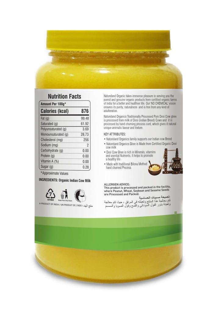 Natureland Organics Premium Desi Cow Ghee 1 Ltr view 2