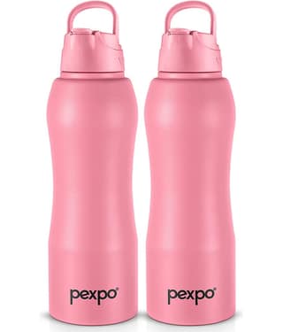 Pexpo Belly Brown Stainless Steel Fridge Water Bottle 750 mL ( Set of 1 )