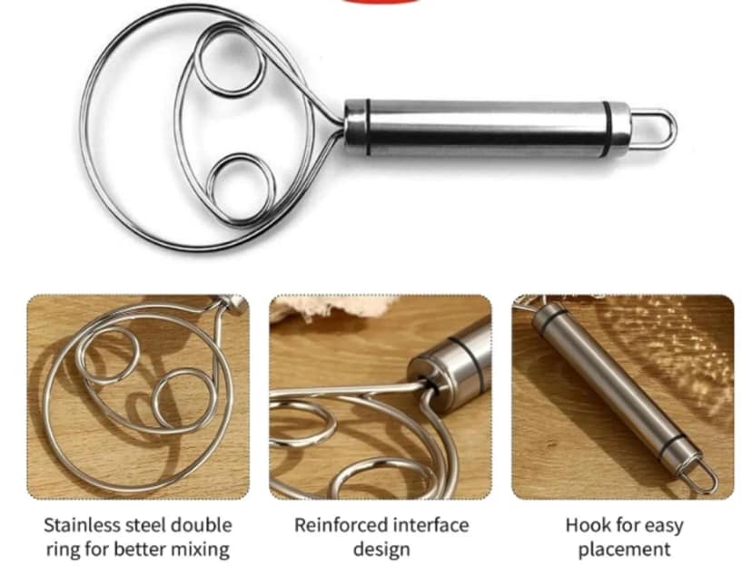 Pulseaura Multicolor Stainless Steel Whisk Set & Pizza Cutter Combo (2 Pack) view 2