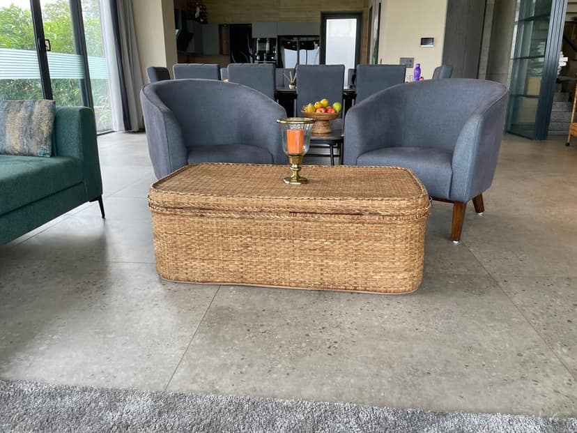 RATTAN TURKEY TRUNK WITH INSIDE TRAY view 2
