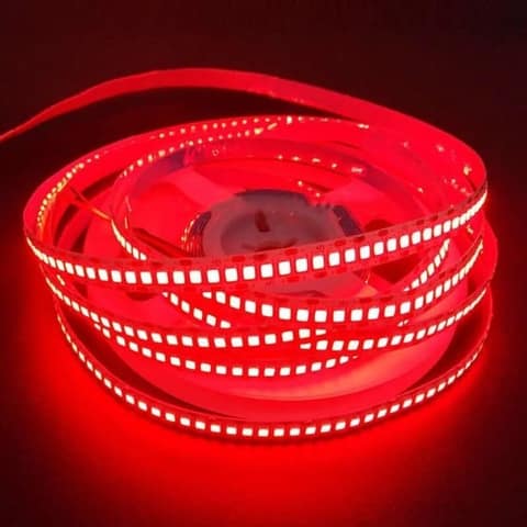 SPARKWORLD 5 Meter Red LED Flexible Strip Cove Light | 240 LEDs/M | Self-Adhesive Decorative Profile Light with SMPS Pack of 1 view 2