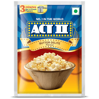 Act II Instant Popcorn - Butter Delite Flavour, Snacks, 70 G Pouch