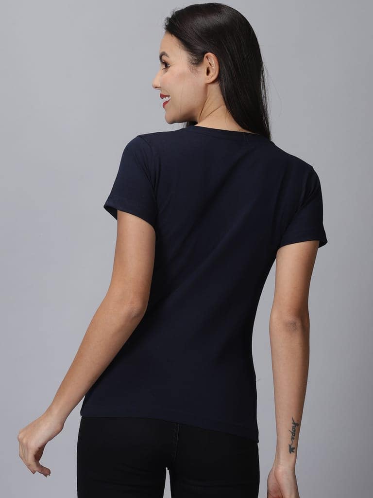 Cotton Navy Captain Marvel T-Shirt view 2