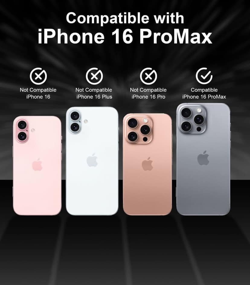 LIRAMARK PU Leather Flexible Back Cover Case Designed for iPhone 16 Pro Max view 2