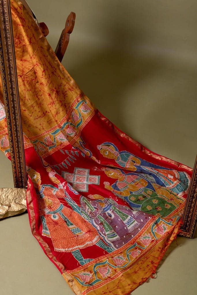 Narmada - Vivah Batik Phad Maheswari saree view 2