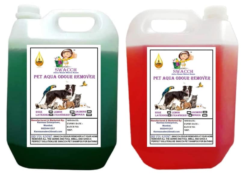 Swaach PET Aqua Odour Remover (5 Litre) (Pack of 2) Mogra & Strawberry view 2