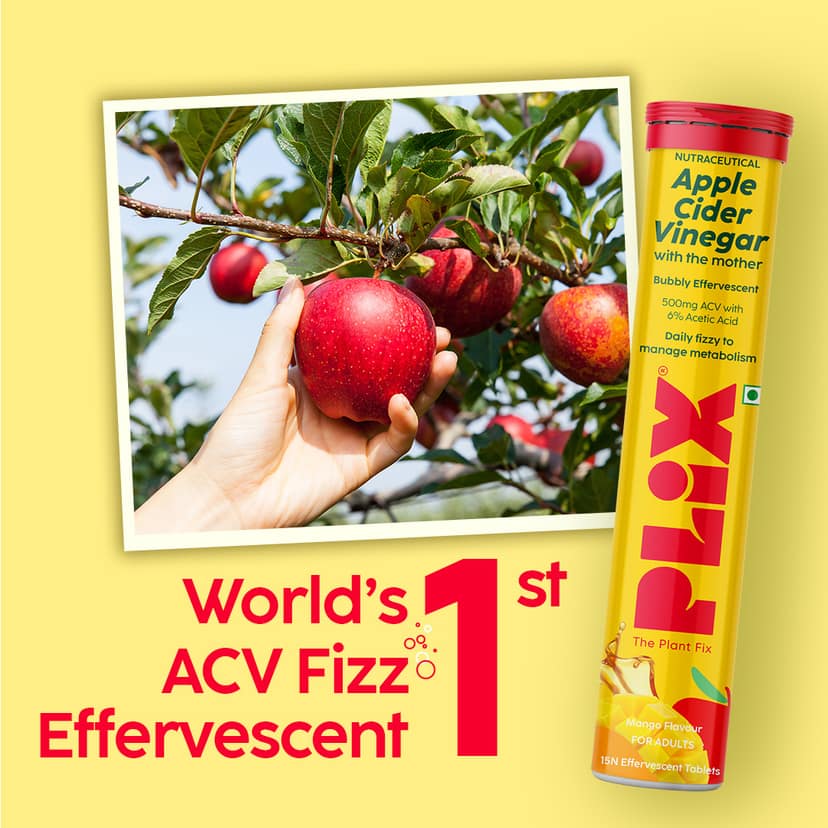 Apple Cider Vinegar Effervescent with the mother Pack of 8 Tubes__2 Months__120 Tablets view 2