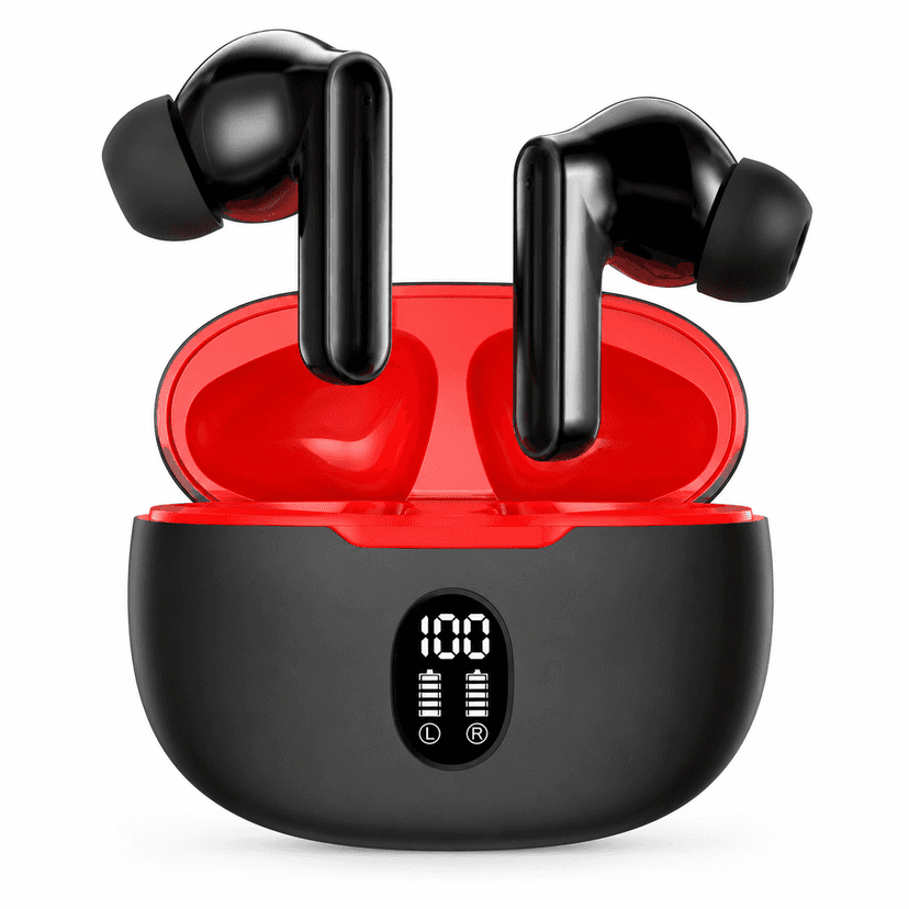 Wireless TWS Gaming Earbuds with Bluetooth 5.3, Deep Bass Sound, HD Calls - TGR Wireless TWS Gaming Earbuds with Bluetooth 5.3, Deep Bass Sound, HD Calls - TGR - Black
