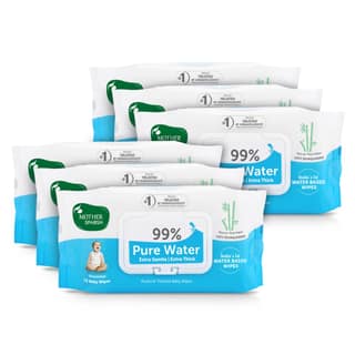 Mother Sparsh 99% Pure Water (Unscented) Baby Wipes I Natural Plant Made Cloth - Super Thick I 72 pcs/Pack - Pack of 6 (Super Saver Pack) Mother Sparsh 99% Pure Water (Unscented) Baby Wipes I Natural Plant Made Cloth - Super Thick I 72 pcs/Pack - Pack of