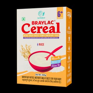 Braylac Cereal Rice | 300 g | Bag in Box | For 6 to 24 Months baby