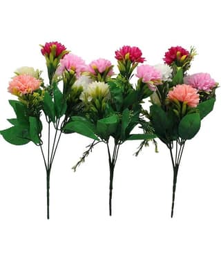 Hidooa - Multicolor Dahlia Artificial Flowers Bunch ( Pack of 3 )
