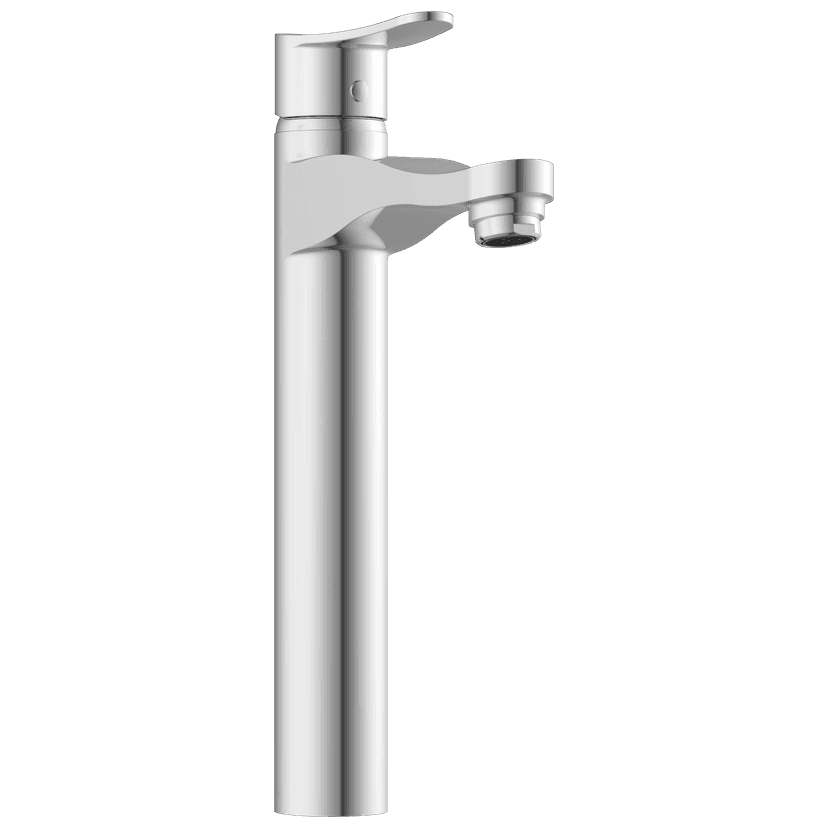 PR-2128 Single Lever Tall Basin Mixer With Braided Hoses (Table Mounted Model) view 2
