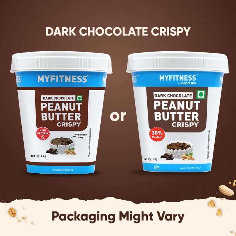 MyFitness Peanut Butter - Dark Chocolate | 29% Protein | Crispy | Rich Chocolate Peanut Butter Spread MyFitness Peanut Butter - Dark Chocolate | 29% Protein | Crispy | Rich Chocolate Peanut Butter Spread - 1 kg view 2