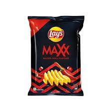 Lays Maxx Macho Chilli Flavour, Potato Chips,36G