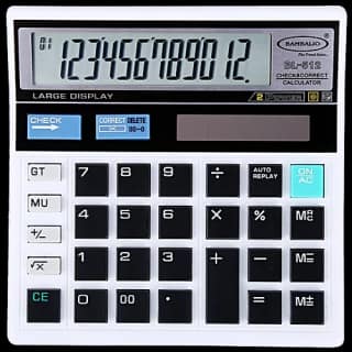 Bambalio 12 Digits Electronic Calculator Blister Pack 3 Years Warranty