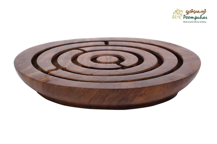 5 INCH SHEESAM WOOD GOLI GAME view 2