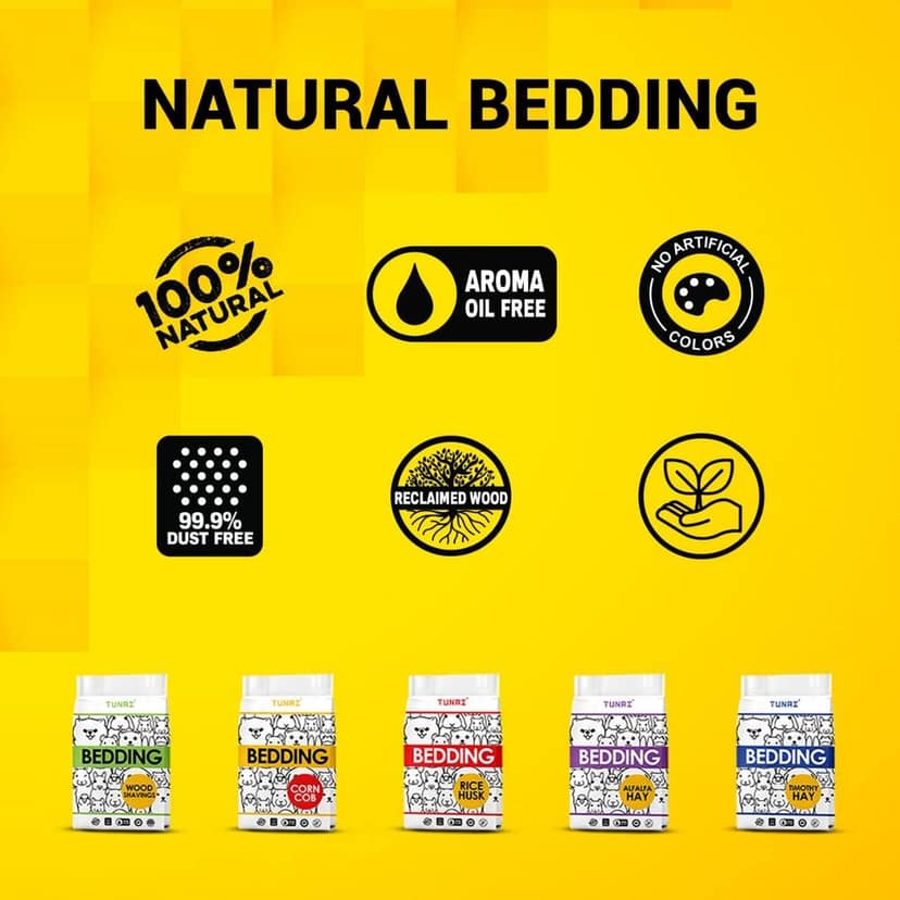 Tunai Natural Rice Husk Bedding for Rabbit, Guinea Pig, Gerbil, Hamster, Chinchilla, Rat, White Mice, Lab Rat, White Rat, Mouse, Birds, Snake, Turtle, and Other Reptiles, 250g view 2