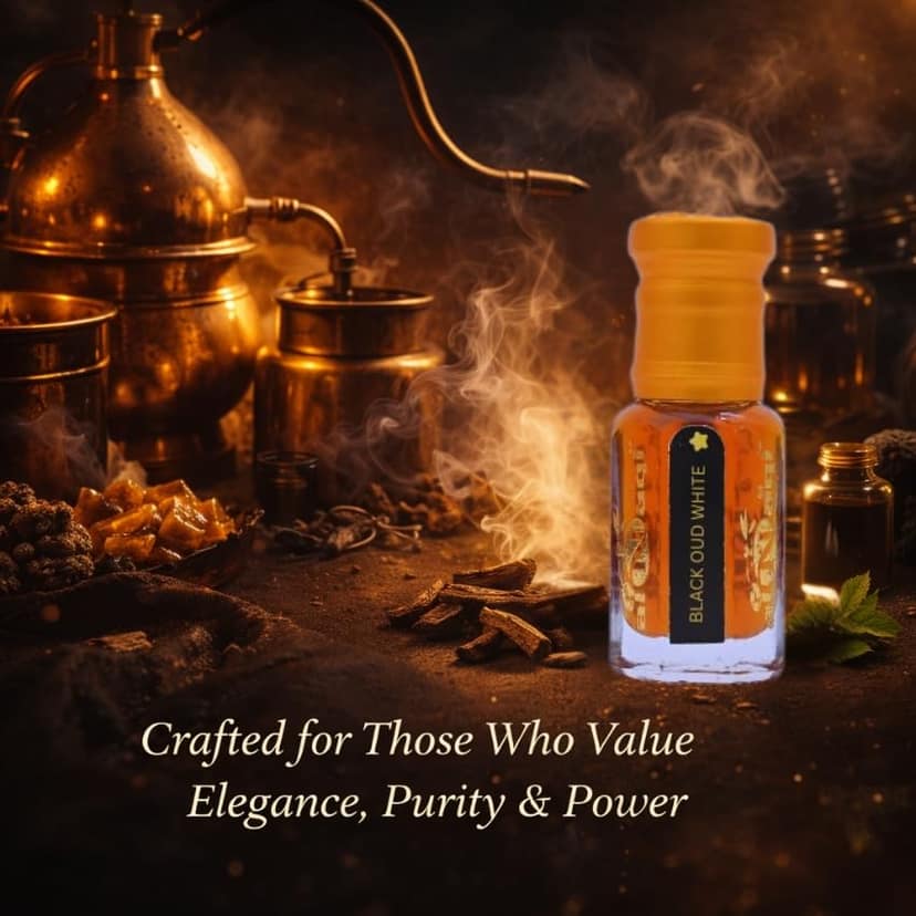 alnaqi fragrances Black Oud White 6ml - Best Oud-Perfume-Oil, Long Lasting -Parfum, Alcohol Free-Based-Perfume, Original Woody-Itra view 2
