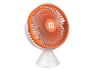 Portronics Aero Breeze, 3 Adjustable Speed Levels, Up to 3000 RPM, 360-Degree Cooling, 2400mAh Rechargeable Battery - Orange