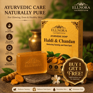 Ellnora Ayurvedic Soap Haldi & Chandan - Special offer ( Buy one Get One Free)