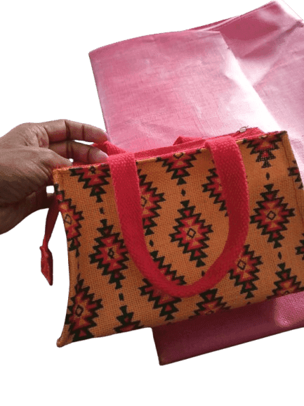 Small size Jute bag with Zipper