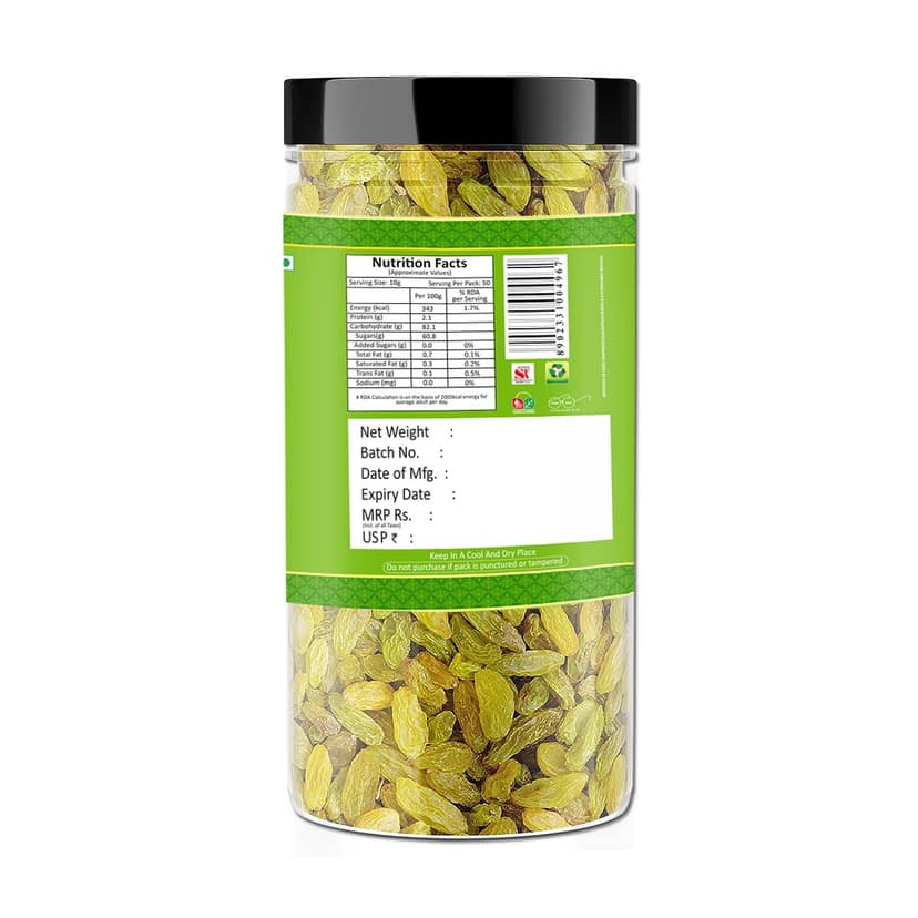 YUM YUM Kishmish Long Raisins Dried Fruits for Healthy Snacks & Kismis - 500g view 2
