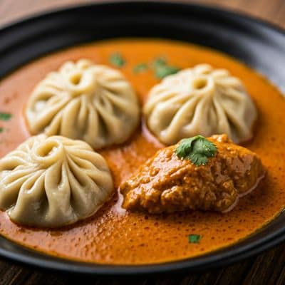Chicken Momo Makhni Gravy