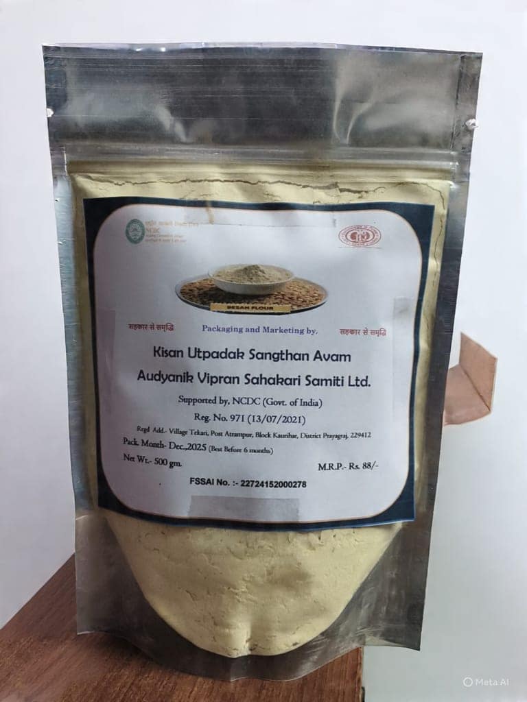 Kisan Utpadak Besan Flour, 500g Pack - Authentic Gram Flour for Indian Cooking