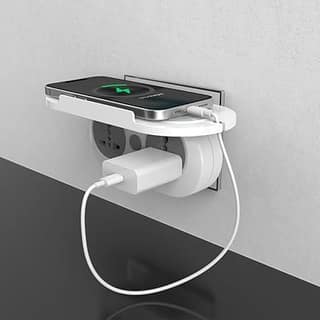 Goldmedal Wall-E-3 Pin Plug Travel Adaptor with Mobile Stand | Universal Sockets | Multiplug for Home & Office Appliances | Supports 2-Pin & 3-Pin Plugs (Pack of 1) - White
