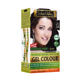 INDUS VALLEY Damage Free Natural Gel Hair Colour for Women Ammonia & PPD Free Organic Hair Colour with 100% Grey Coverage, Long Lasting Conditioning Hair Color Light Brown 5.00-220 ml INDUS VALLEY Damage Free Natural Gel Hair Colour for Women Ammonia & P