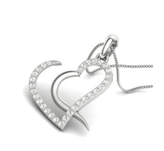 92.5 Silver heart-shaped pendant