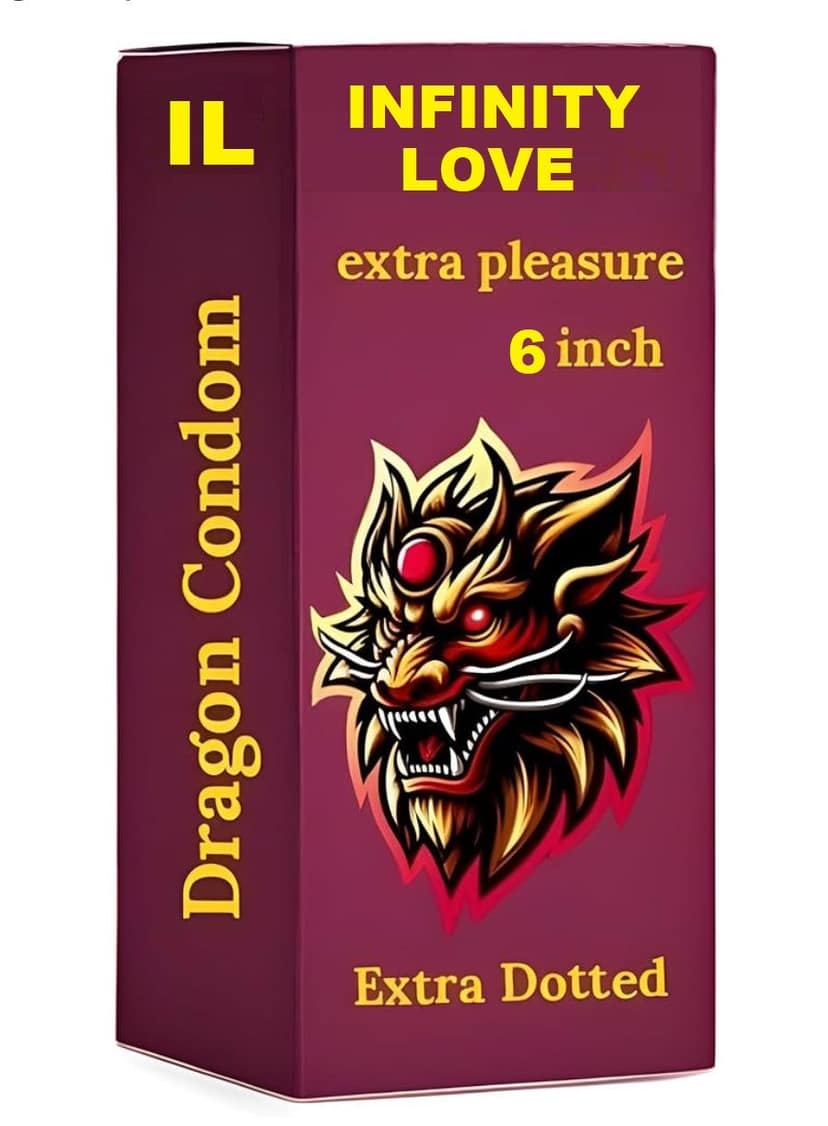 INFINITY LOVE 6 inch Dragon Condome For Men Durable Size Skin-Friendly Silicone Comfortable Fit Single Piece | Ultra Soft | Long Lasted | Extra size